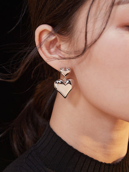 Heartfelt Metal Earrings - CélineDor