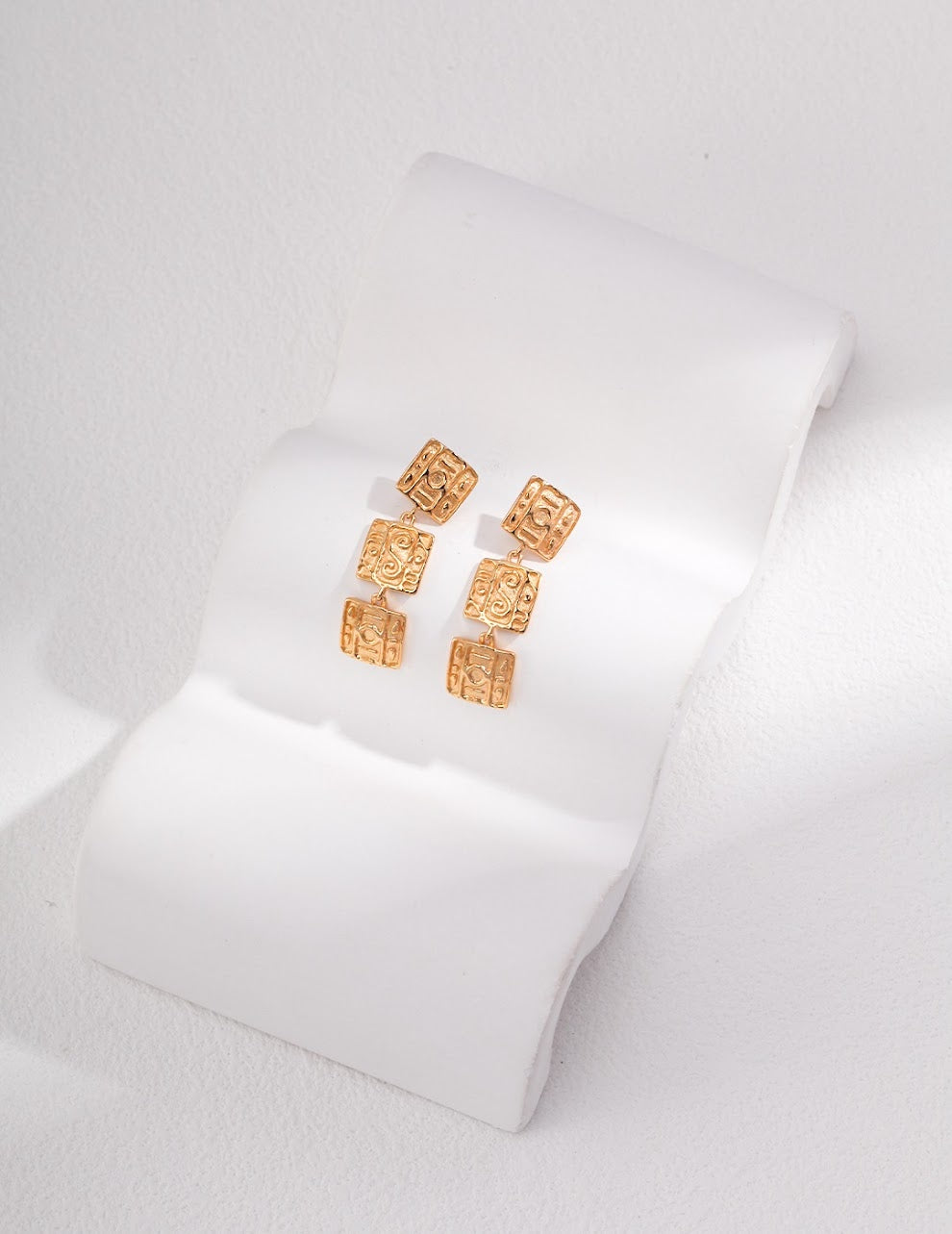 Ancient Babylon Texture Earrings