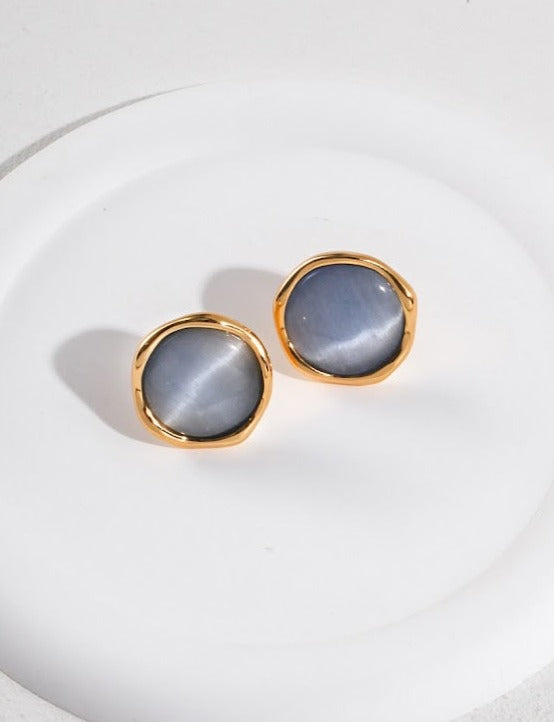 Cat's Eye Elegance Earrings - CélineDor