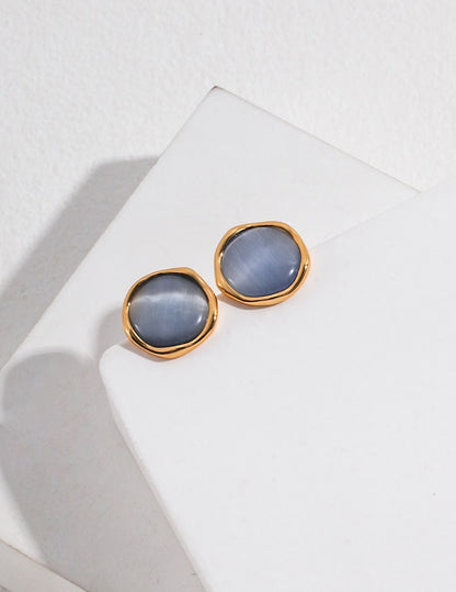 Cat's Eye Elegance Earrings - CélineDor